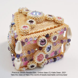 Precious Jewels Beaded Box by Katie Dean