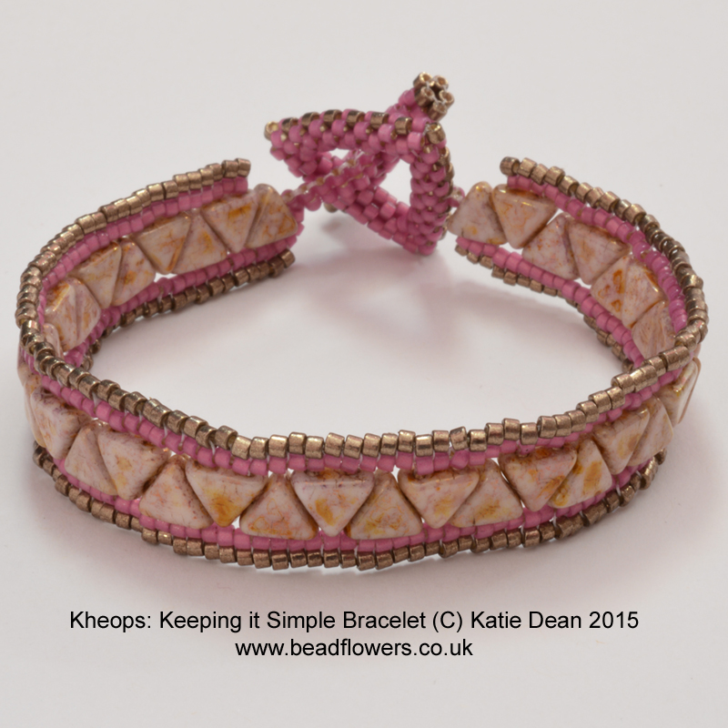 Kheops beads, Kheops keeping it simple bracelet pattern, Katie Dean, Beadflowers, Beads for Bead Weaving, My World of Beads