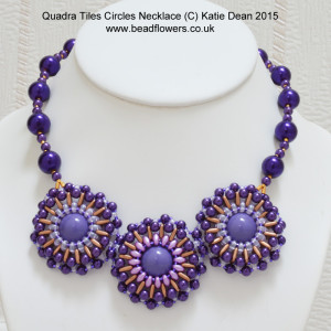 Quadra Tile Necklace pattern, Katie Dean, Beadflowers
