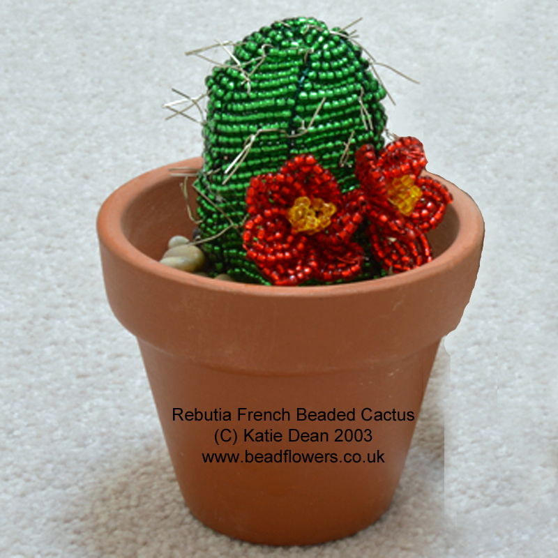 Beaded cactus patterns, French beaded cactus, Katie Dean, Beadflowers. Featured on My World of Beads