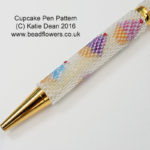 Cupcake beaded pen pattern, Katie Dean, Beadflowers