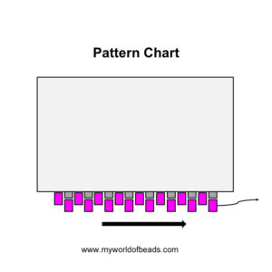 How to follow a peyote stitch chart
