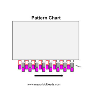 how to follow a peyote stitch chart