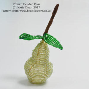fall beading: French beaded pear, Katie Dean