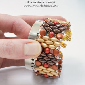 How to size a bracelet, bracelet gauge, bracelet sizer, Katie Dean, My World of Beads