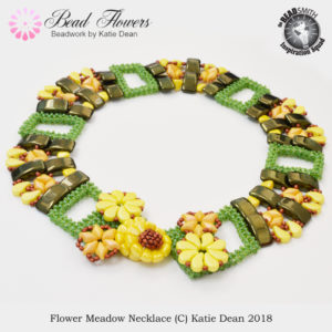 Carrier beads design, flower meadow necklace, Katie Dean