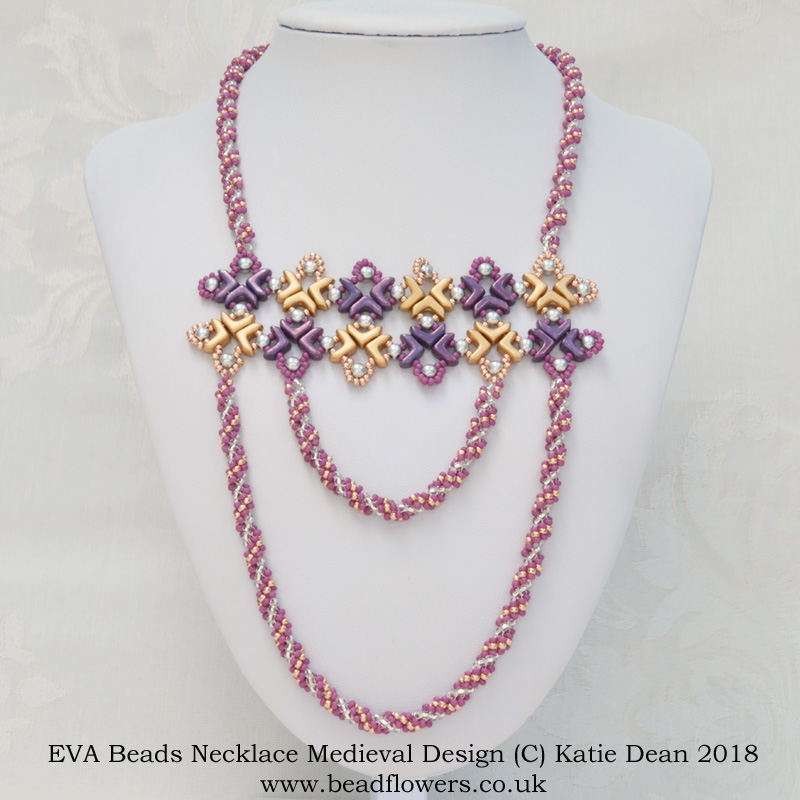 EVA Beads Medieval Necklace Pattern, Katie Dean, Beadflowers