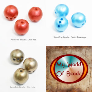 RounTrio beads: description, how to use them, where to buy them, Katie Dean, My World of Beads