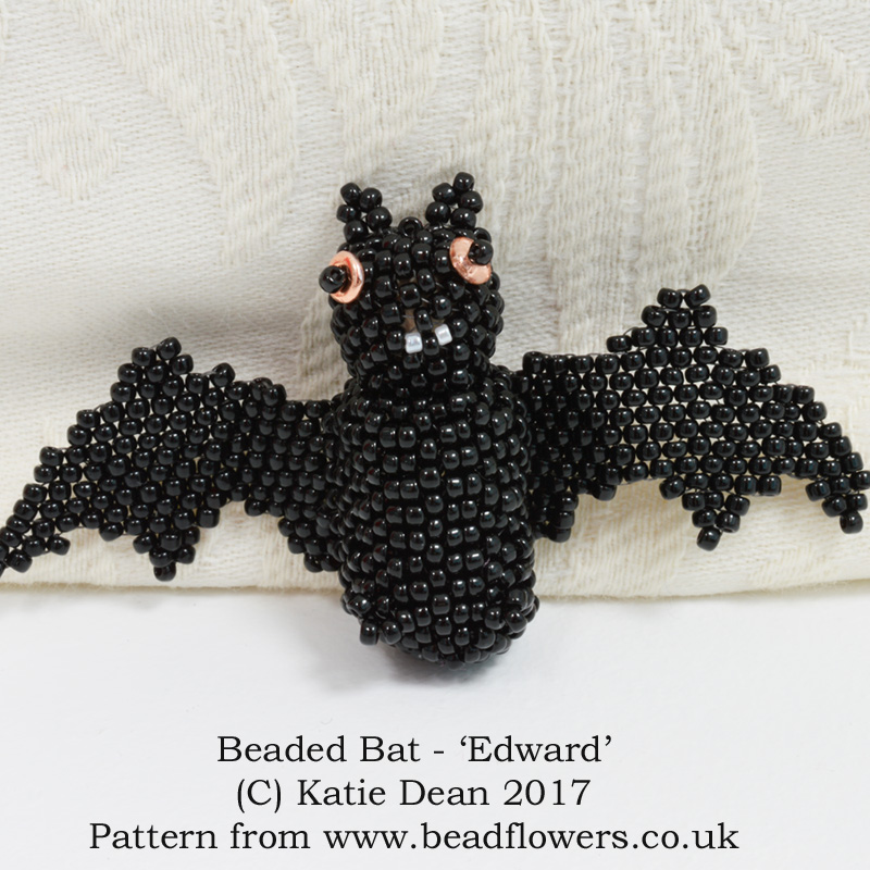 Beaded bat pattern, Katie Dean, Beadflowers