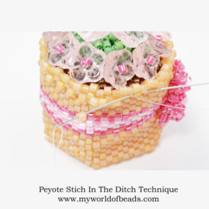 Learn Peyote Stitch in the Ditch Technique, Katie Dean, My World of Beads