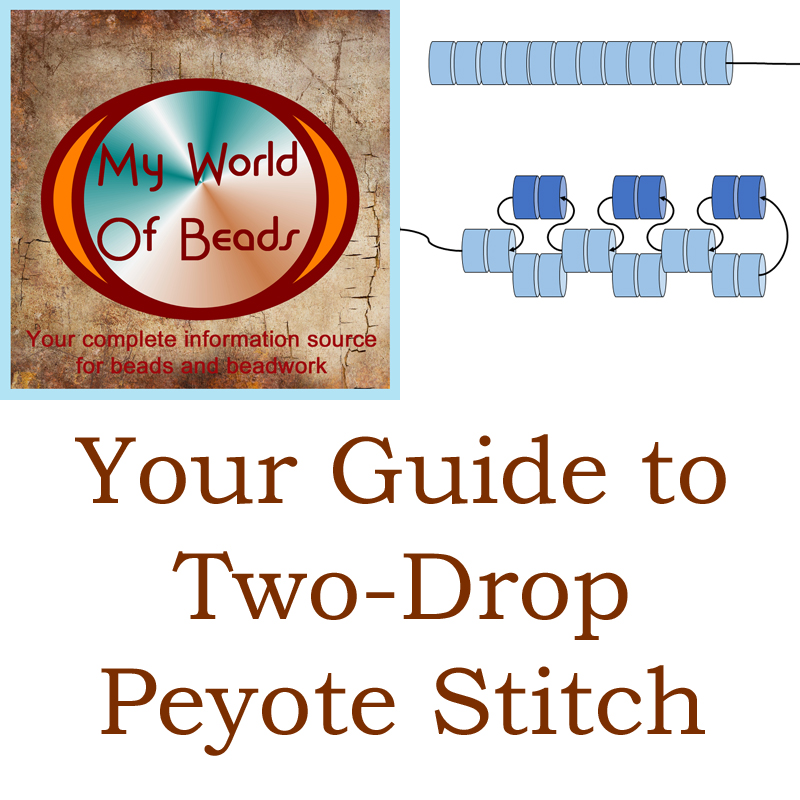 2 Colors PATTERN 2-Drop Even Count Peyote Stitch Bracelet Circles /& Dots