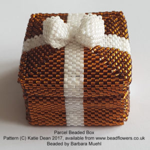 Parcel beaded box pattern, Katie Dean