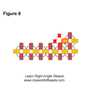 Basic Right Angle Weave setting up new rows, Katie Dean, My World of Beads