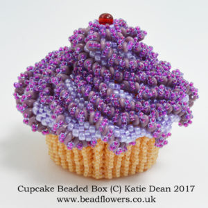 Cupcake beaded box pattern: an example of an idea in designing beadwork, Katie Dean