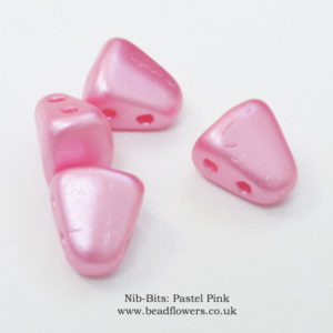 Nib bit beads, pastel pink