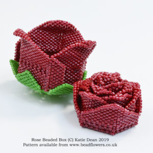 Rose beaded box pattern, Katie Dean