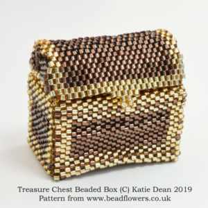 Treasure chest beaded box pattern, Katie Dean