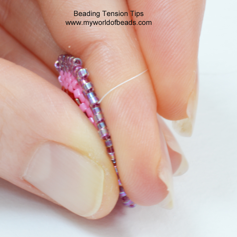 Clamping thread, Katie Dean, My World of Beads