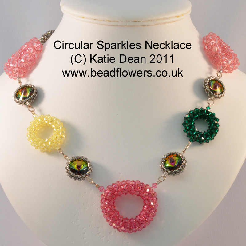 Circular Sparkles Necklace, Katie Dean, Beadflowers