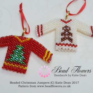 Christmas in July beading ideas: Christmas jumper pattern, Katie Dean, Beadflowers