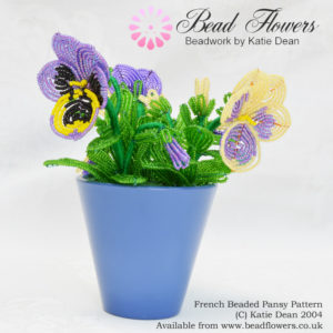 French beaded pansy