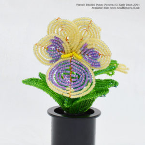 French beaded Pansy pattern