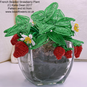 French beaded strawberry