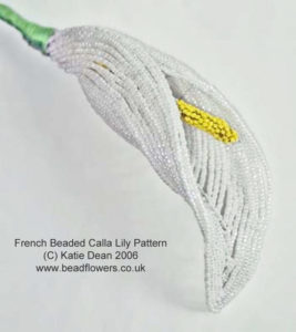French beaded Calla lily