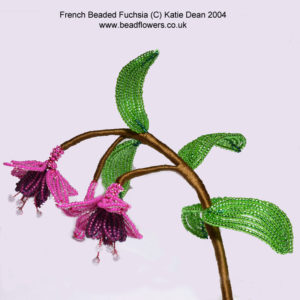 French beaded Fuchsia pattern
