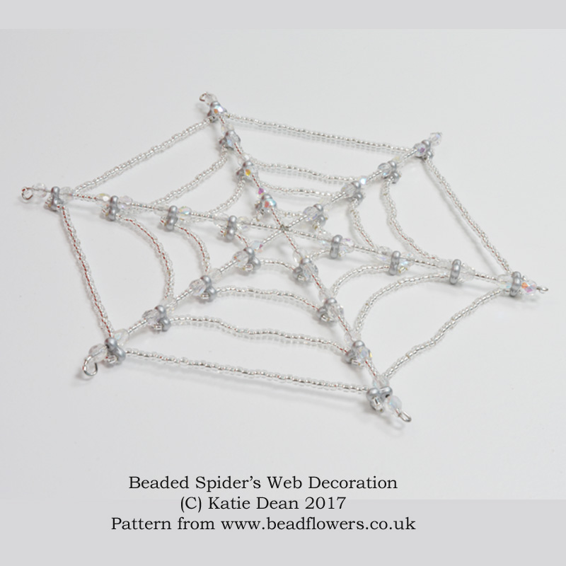 Halloween Beading projects - Spider web decoration