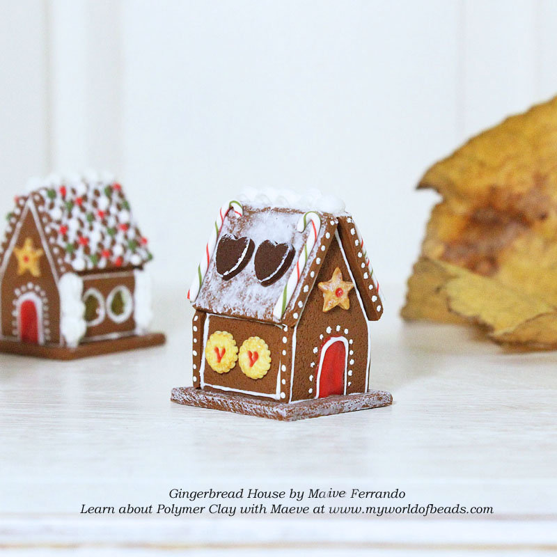 Polymer Clay Gingerbread Houses, Maive Ferrando. Top tips for Polymer Clay baking, My World of Beads