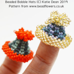 Beaded Bobble Hats pattern, Katie Dean