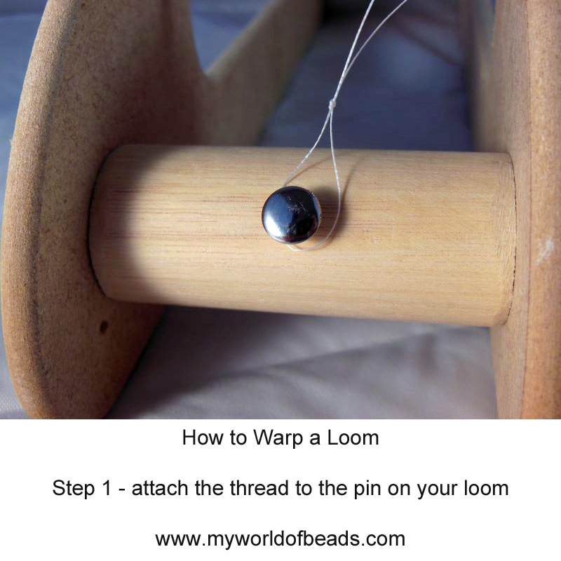 Step 1 - Warping threads for bead loom weaving, My World of Beads