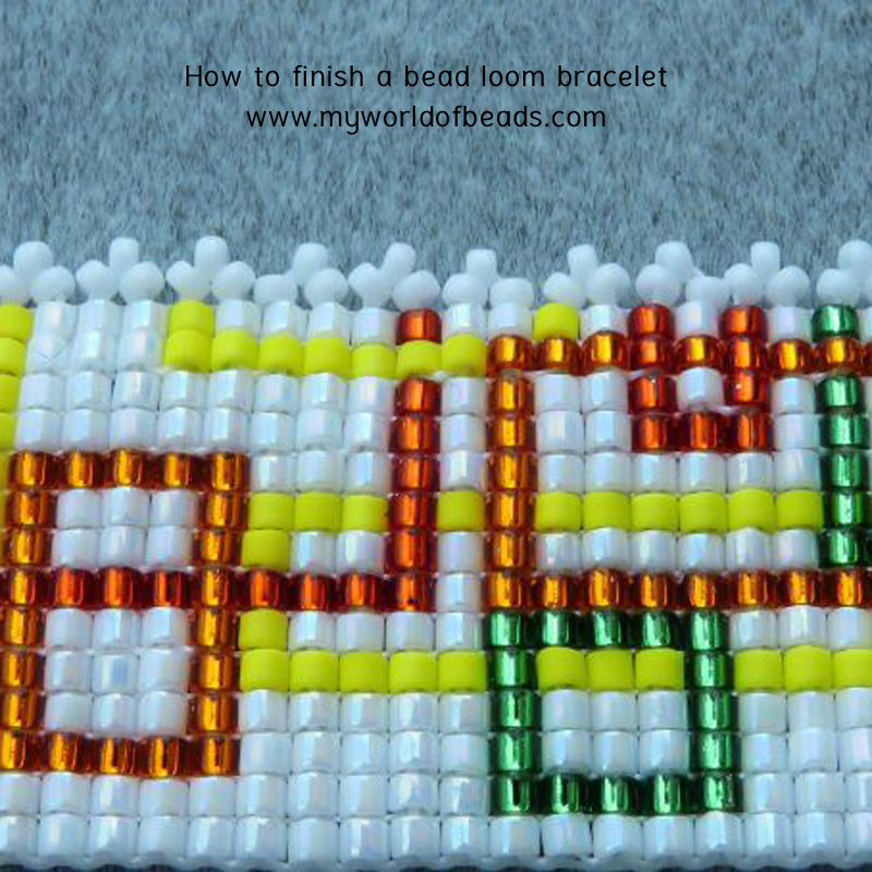 Adding a picot edge to a bead loom bracelet, My World of Beads