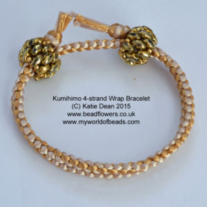 Kumihimo braid with beaded fastening, Katie Dean, My World of Beads