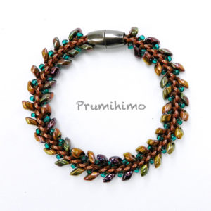 Prumihimo bracelet featured on My World of Beads