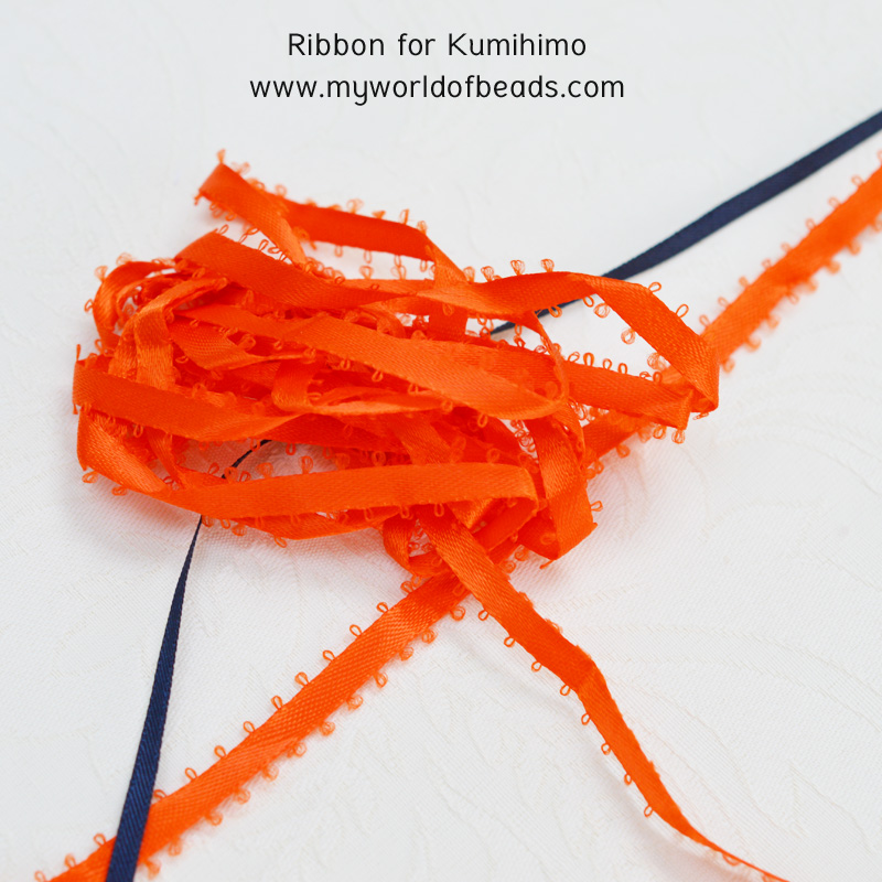 Narrow ribbon, Materials for Kumihimo, Katie Dean, My World of Beads