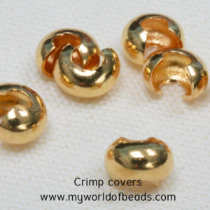 Crimp covers, learn how to string a necklace, Katie Dean, My World of Beads