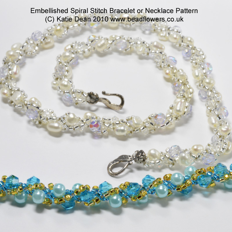 spiral stitch beading technique with different beads, Katie Dean, My World of Beads