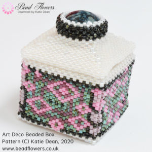 Art deco beaded box pattern, Katie Dean, Beadflowers