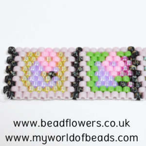 Sample beads for the Art Deco beaded box, by Katie Dean, Beadflowers