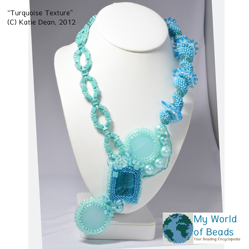 Turquoise texture necklace by Katie Dean