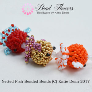 Netted fish beaded beads, Katie Dean