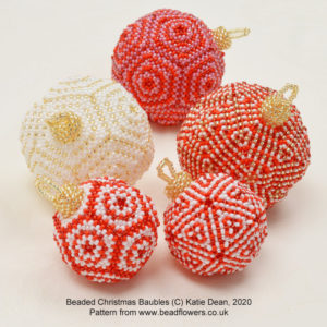 Best beaded Christmas Decorations: beaded Christmas baubles, Katie Dean