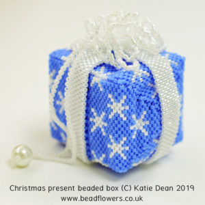 Best Beaded Christmas Decorations, Christmas present beaded box, Katie Dean