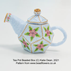 Tea pot beaded box pattern by Katie Dean