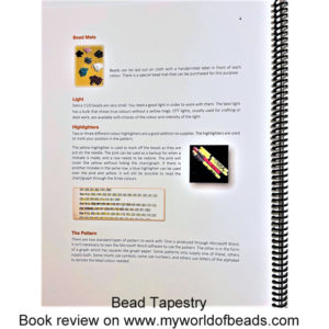 Bead Tapestry book by Jacqueline McCloy Pell, reviewed by Katie Dean, My World of Beads